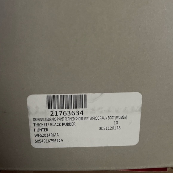 NEW Hunter Original Leopard Print Refined Short Rain Boot Size 10 - Picture 3 of 14